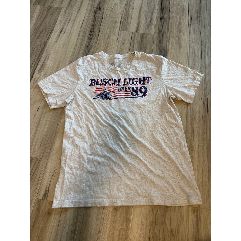 Men's Size Large Brew City Busch Light Beer '89 T-Shirt Graphic Tee
